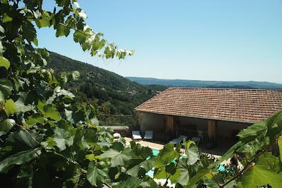 GITES DE LA BUISSONNIERE, Vue panoramique, Piscine, Terrasse, Nature, Randonnée, Thermes de Vals les Bains, Gîte à Vals-les-Bains